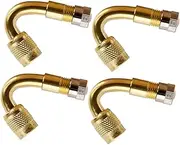 ibasenice 4pcs 45 Tire Valve Extender Durable Valve Stem Extensions for Cars and Motorcycles Compact and Portable Pressure Inflate Air Cap