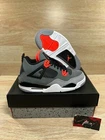 Air Jordan 4 Retro Infrared (GS) - Size 4Y-7Y - 408452-061 - **FAST SHIPPING**