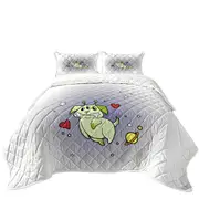 Cute Alien Dog in Space Coverlet