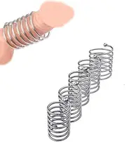 ZJPOJPH Stainless steel penis rings with clitoral stimulator cock rings chastity male penis sleeve enhancement SM sex toys for men couples(Ø30mm)