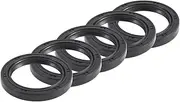 X AUTOHAUX Universal Oil Seal TC Double Lip W Steel Spring Seal Ring Rotary Shaft Seal 40x55x7mm High Pressure NBR Rubber Black 5pcs
