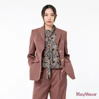 在飛比找momo購物網優惠-【KeyWear 奇威名品】都會風格紋西裝外套