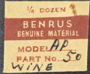 Pack of 3 NOS NEW Benrus AP Watch Part 50 - Wine - Hour/Minutes Hand Sets