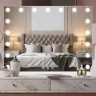 Hollywood Makeup Mirror Magnifying LED Light 17 Bulbs Wall Standing Mirrors USB