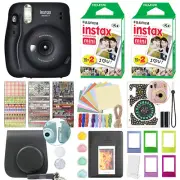 Fujifilm Instax Mini 11 Instant Film Camera Charcoal Gray+ 40 Film Deluxe Bundle