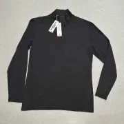 Smartwool Mens Charcoal Heather Gray 1/4 Zip Pullover Merino 250 Wool Size L