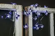 Silver Buffalo Sanrio Hello Kitty and Friends Kuromi 20ct Decorative String Lights, 7 Feet Long, Battery Powered (2 AA Batteries Included), Cool White LED, Indoor Use Only