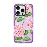 iPhone 16 Pro Impact Case MagSafe Compatible Watercolor hydrangea