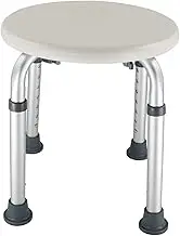 Adjustable Tub Stool, Aluminum Shower Bench for The Disabled, The Elderly, Pregnant Women, Round Base, Suitable for Home, Hotel, Hospital