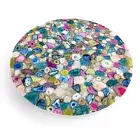 Round Hallway Coffee Table Top Stunning Mix Geode Agate Gemstone Bedroom Decor