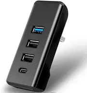 AKWOR Glove Box USB Hub for Tesla Model 3/Y， USB 3.0 Hub with 1 USB C & 3 USB A Ports, USB Extender USB Splitter for Car, PC, Laptop, Mac Pro, iMac, MacBook and More
