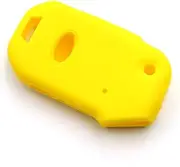 LIGHTKOREA fob Remote Flip Folding Key Case Protector Silicone Cover Compatible with Kia 2019 2020 Sportage Cerato Forte Sports GT Sorento Soul NIRO Telluride (Yellow)