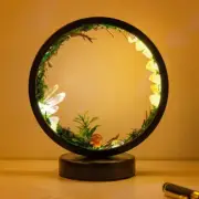 Forest Eco Style Natural Crystal Table Lamp 3 Color Dimming USB Port Fashion
