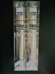 NEW 2 Stoha Design Germany Crate Barrel 9" Tall Sleek Salt Pepper Grinders Mills
