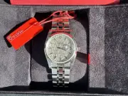 Tudor Prince Date 74000 Linen Mosaic Dial Steel Watch Full Set Brand New