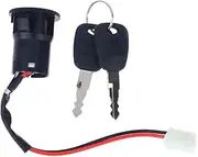 2 Wires Ignition Switch with 2 Keys On-Off Lock Fit for Electrical Scooter ATV Pocket Bikes Motorcycle Motorbike ATV Quad Bike 1Set