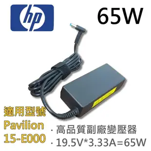 HP 高品質 65W 藍孔針 變壓器 Pavilion 15-E000 Envy 14-k001xx (9.3折)