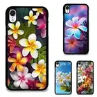 For iPhone XS 11 12 13 14 15 16 Pro Max Protective Case Abstract flower Plumeria