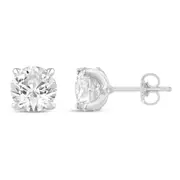 Bevilles Solitaire Stud Earrings with 2.00ct of Laboratory Grown Diamonds in 9kt White Gold