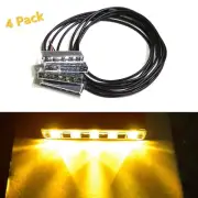 Yellow Amber LED Pod Neon Under Glow Accent Lights for Motorcycle Car Boat Truck