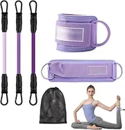 Ankle Resistance Bands with Cuffs - Pilates Workout Ankle Weights with Cuffs,Adjustable Stretch Resistance Bands for Working Out Women's Glute Exercise