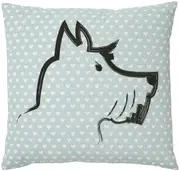 Ed By Ellen Degeneres 45x45cm Scottie Cushion Soft Sofa/Bed Square Pillow White