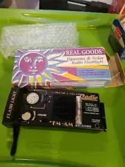 Vintage Dynamo-Electric and Solar Radio w/ Light Emergency AM/FM Runs On AA