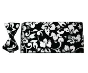 Men's Black & White Pareaus Bow Tie and Cummerbund Set