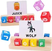 CORHAD 1 Set Rainbow Wooden Letter Educational for Safe Odorless Early Learning Plaything for Cognitive Development and Fun Learning Activities