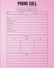 Phone Call Log Book: Telephone Message Book With Over 500 Call Log Space, Voicemail Notebook, Inbound and Outbound Call Log Book for Business