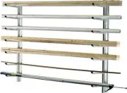 Wall Mount Storage Rack Galvanize Steel Long Tools Lumber Pipe Holder Organizer