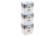 3x 20PK Lemon & Lime Rectangle 750ml Reusable Food Container w Coloured Lids