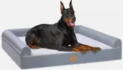 Orthopedic Dog Bed for Large Dogs - Deluxe Plush Washable Dog Sofa Beds Large