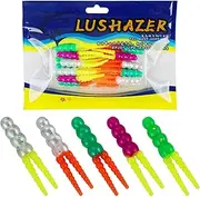 Soft Fishing Lures,T-Tail Grub Worm Baits | Fish Luring Tools, Set of 20 Realistic Freshwater Saltwater Baits for Stream Lake River