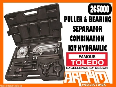 TOLEDO 265000 - PULLER & BEARING SEPARATOR COMBINATION KIT HYDRAULIC - UNIVERSAL