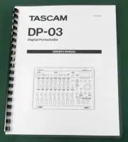 Tascam DP-03 Owners Manual: Comb Bound & Protective Covers!