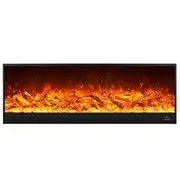Electric Fireplace Heater with Simulated Flame and Decorative Cabinet