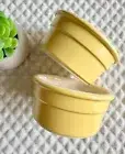 New Cerner Yellow Ramekin Glazed Ceramic Serving Prep Dish Baking Bowl Set of 2