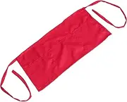[BESPORTBLE] Professional Chef Waitress Waist Apron Half-length Cooking Apron Double Pockets
