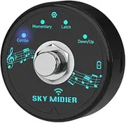 BT MIDI Effector Pedal MIDI Controller Software Effector Controller USB MIDI Controller Wirel Compact Portable Rechargeable Pedal Data Transmission No Delay USB Direct C ection Computer Black 5x5x3cm