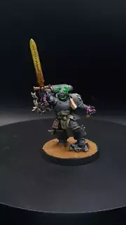 Warhammer 40k Black Templar's Emperors Champion Space Marine Painted