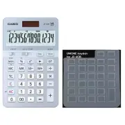 Casio Calculator JS-40B + Calculator Keyskin Set, JS-40B Blue
