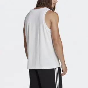 【adidas 愛迪達】背心 男款 運動背心 慢跑 三葉草 亞規 TREFOIL TANK 白 IA4808