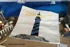 POTTERY BARN LIGHTHOUSE CREWEL PILLOW COVER -NWT- A BEACON FOR STYLE & COMFORT!