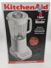KitchenAid KSB5 Ultra Power Blender White 5-Speed 40oz. Glass Pitcher. NEW.