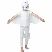 Light Fury How To Train Your Dragon Girls Costume Glow In The Dark Wings & Mask