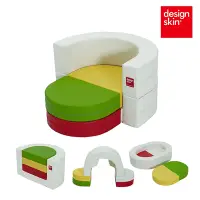 在飛比找Yahoo奇摩購物中心優惠-【韓國design skin】兒童圓形蛋糕沙發椅(變形球池樂