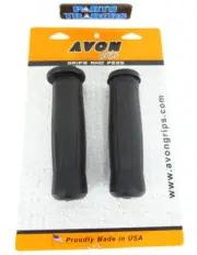 Avon Old School Coke Bottle Style Grips Black 1" 2008-2023 Harley Davidson