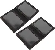 [FOYTOKI] 2Pcs PU Leather Passport Covers Document Holders Credit Card Protectors for Travel Business and Daily Use Stylish and Design