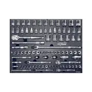 SP Tools 90Pcs Eva Toolkit - Including 6Pt & 12Pt Socket Accessories Metric/SAE